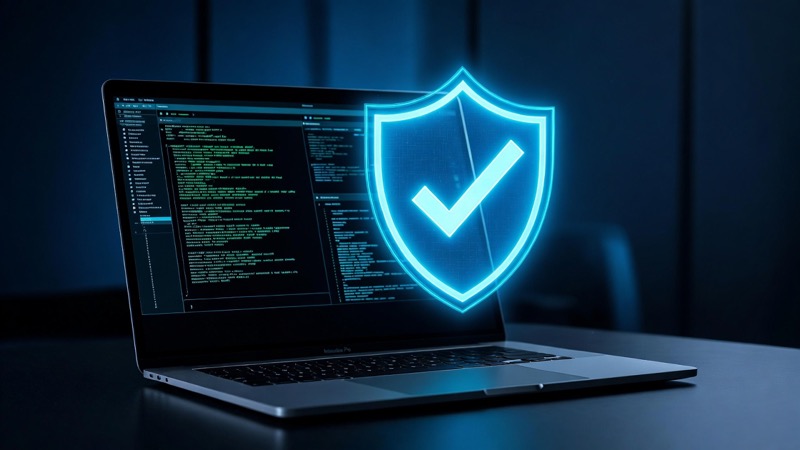 Audit de sécurité MacBook avec bouclier de protection